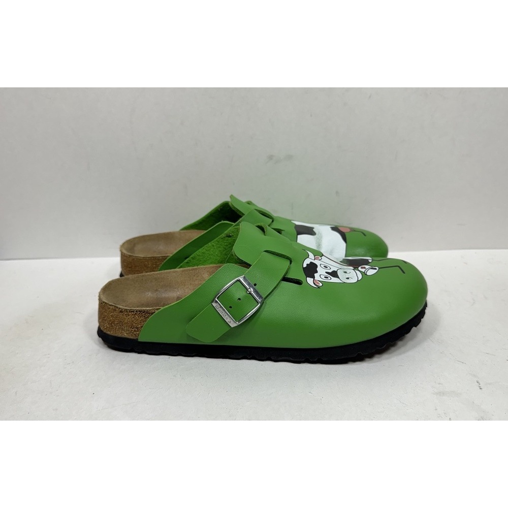 Birkis by Birkenstock Boston Clog Women's Size 8 N Kay Green Cow Sandals Shoes